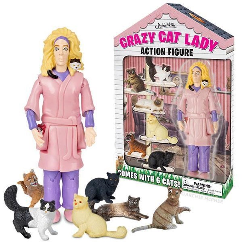 Archie Mcphee - Crazy Cat Lady Action Figure