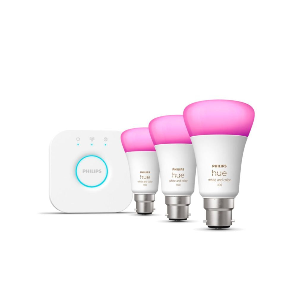 Philips Hue White and Colour Ambiance B22 Starter Kit