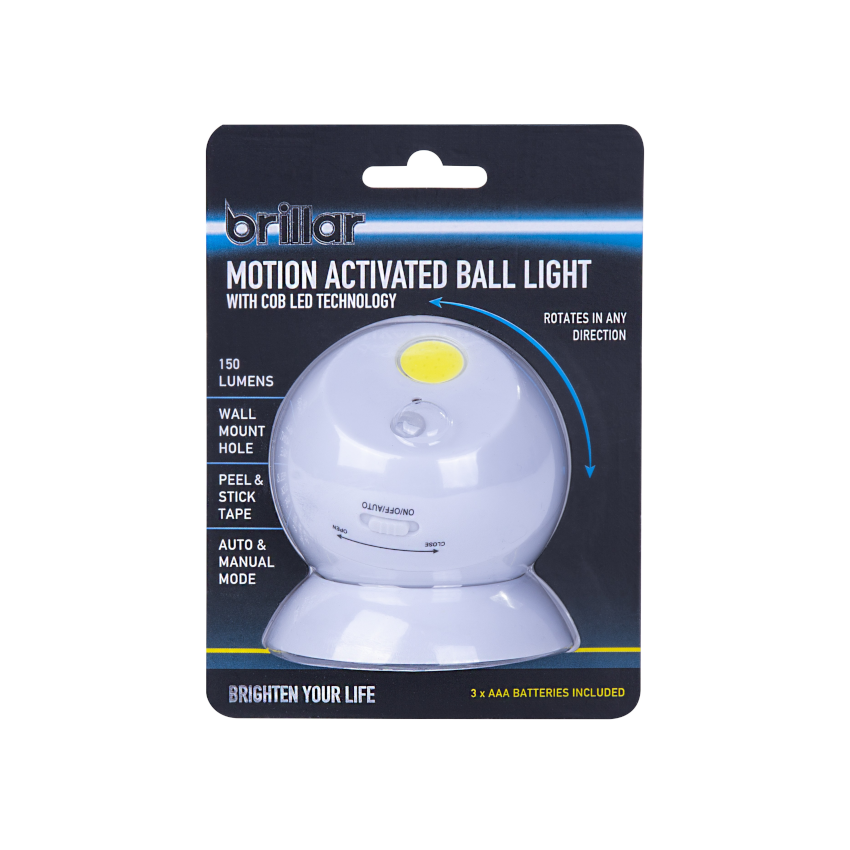 Brillar - Motion Activated Ball Light With COB LED Technology