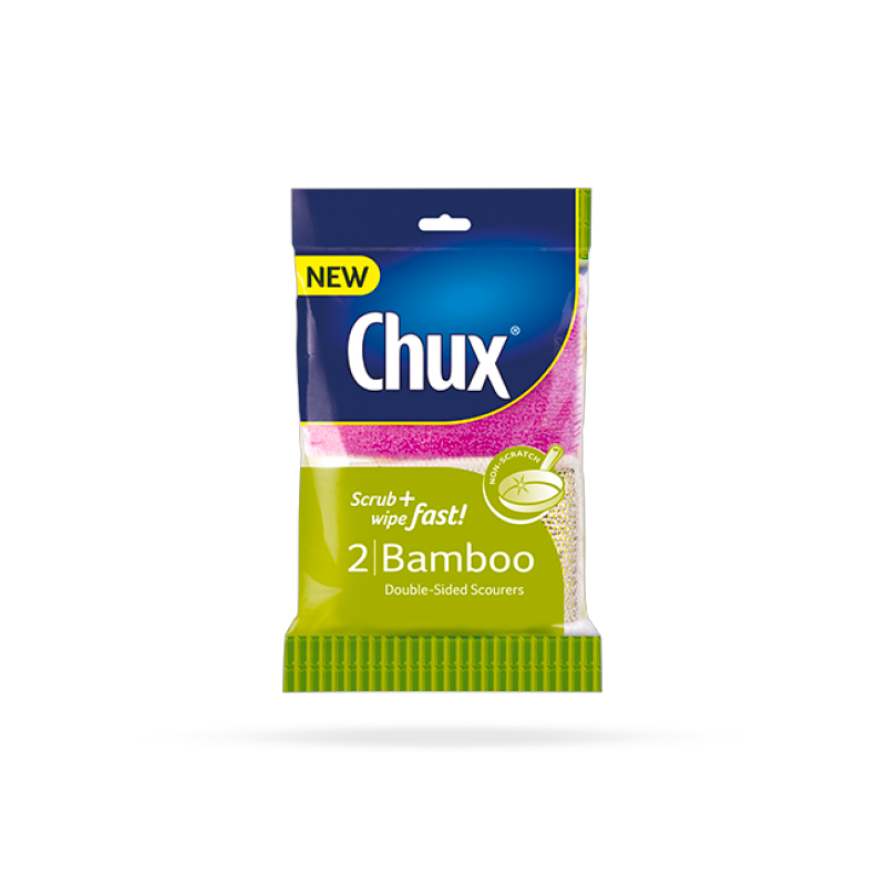Chux Bamboo Scourer 2pk