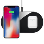 Baseus 2-in-1 Wireless Charger - Black