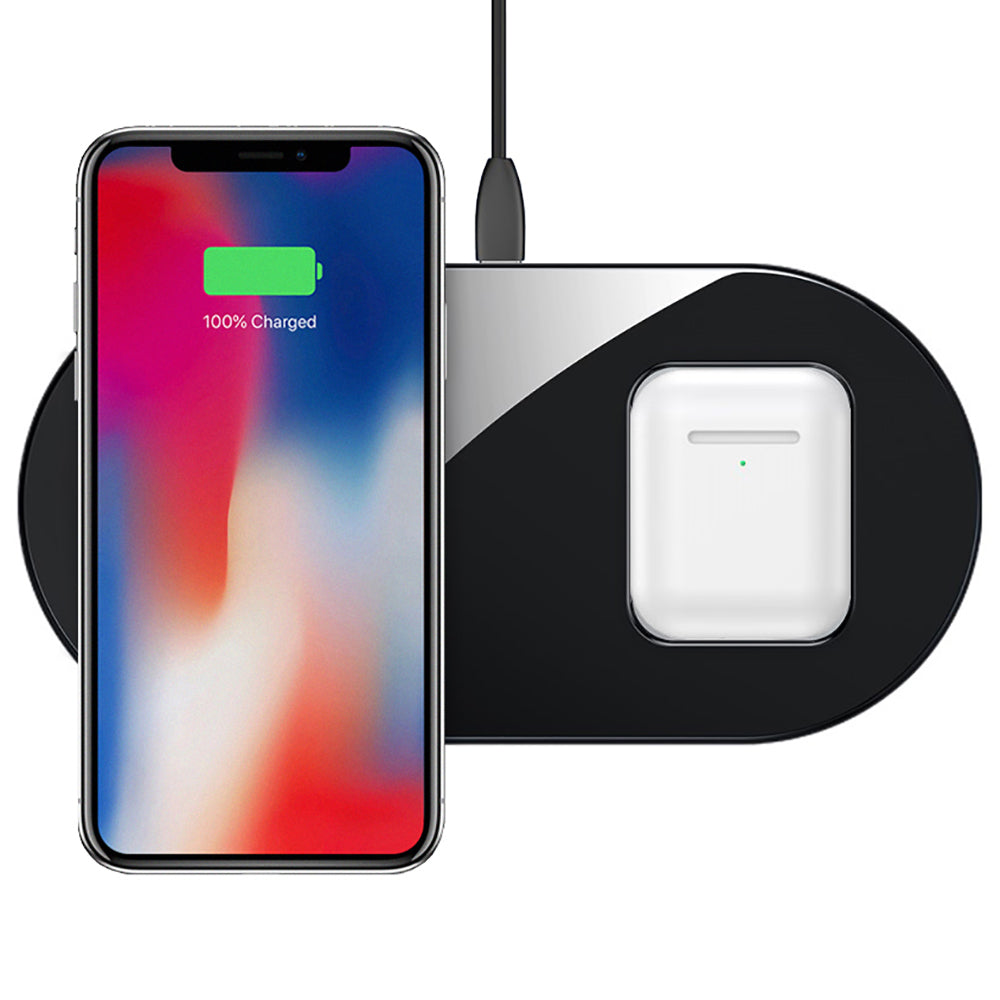 Baseus 2-in-1 Wireless Charger - Black