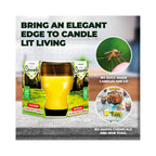 4 Pack x Garden Greens Citronella Scented Candles Cylinder Glass Jars - 120g