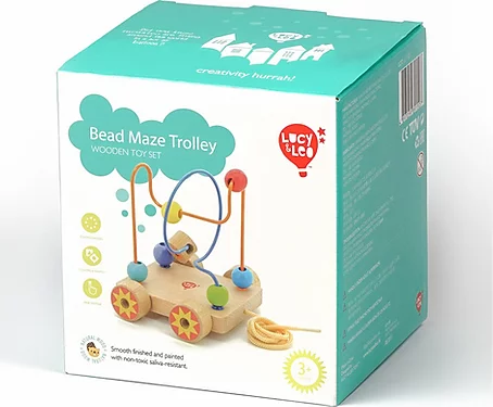 Lucy & Leo Bead Maze Trolley Wooden Toy Set