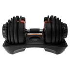 2x 24kg Powertrain Adjustable Dumbbells with Stand