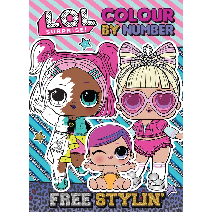 L.O.L Surprise Colour By Number Free Styling' Colouring Book