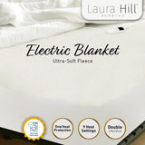 Laura Hill Heated Electric Blanket Fitted Fleece Underlay Throw - Double