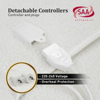 Laura Hill Heated Electric Blanket Fitted Fleece Underlay Throw - Double
