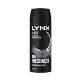 6 x Lynx Black Deodorant Bodyspray 106g/165ml