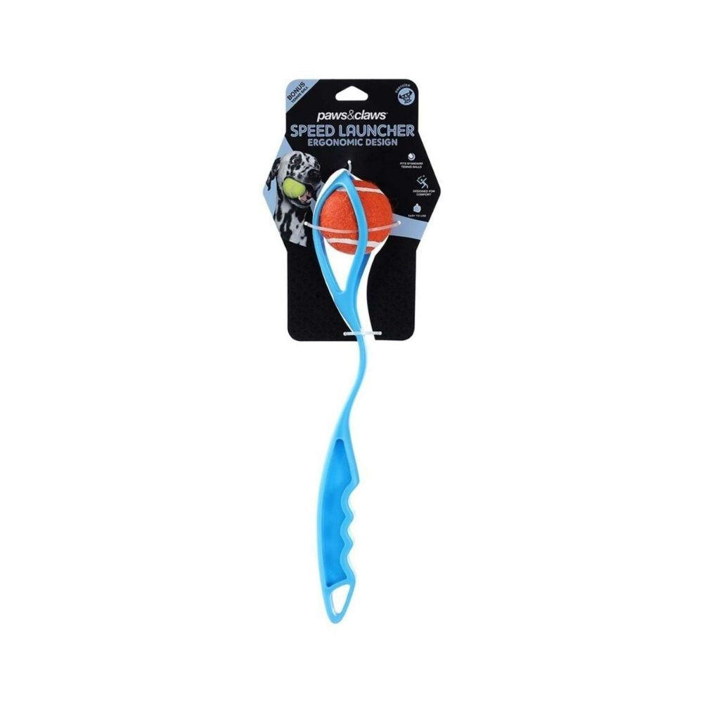 Paws & Claws Ergonomic Ball Speed Launcher Pet/Dog Toy - Blue - 40cm