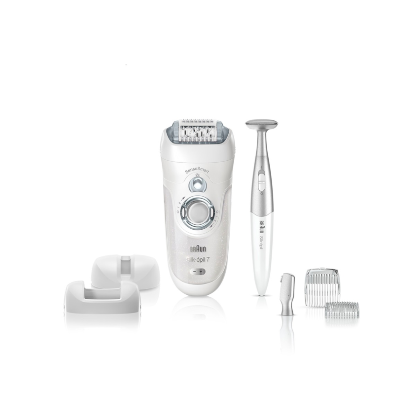 Braun Silk-épil 7 SensoSmart 7/890 - Cordless Wet & Dry epilator with 7 extras