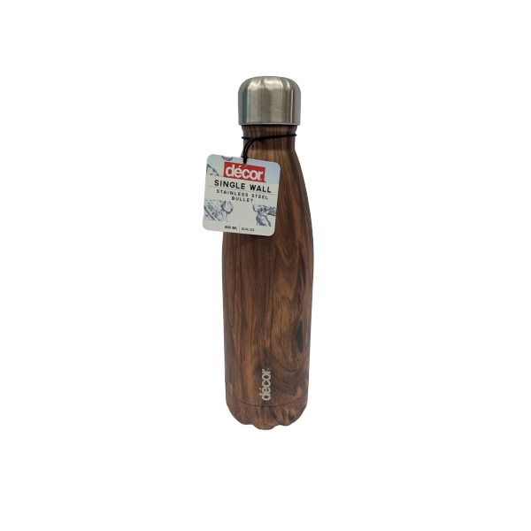Decor Stainless Steel Bullet Drink Bottle 680ml - Single Wall