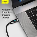Baseus LED Display Type-C to Type-C Fast Charging Data Cable 100W 1m - Black