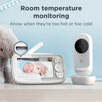 Motorola Ease44CONNECT Wi-Fi Video Baby Monitor with 4.3" HD Color Screen