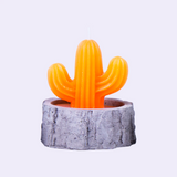 Lazy Dayz Cactus Candle in Concrete Pot