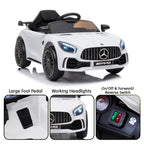 Mercedes Benz Licensed Kids Electric Ride On Car Remote Control White