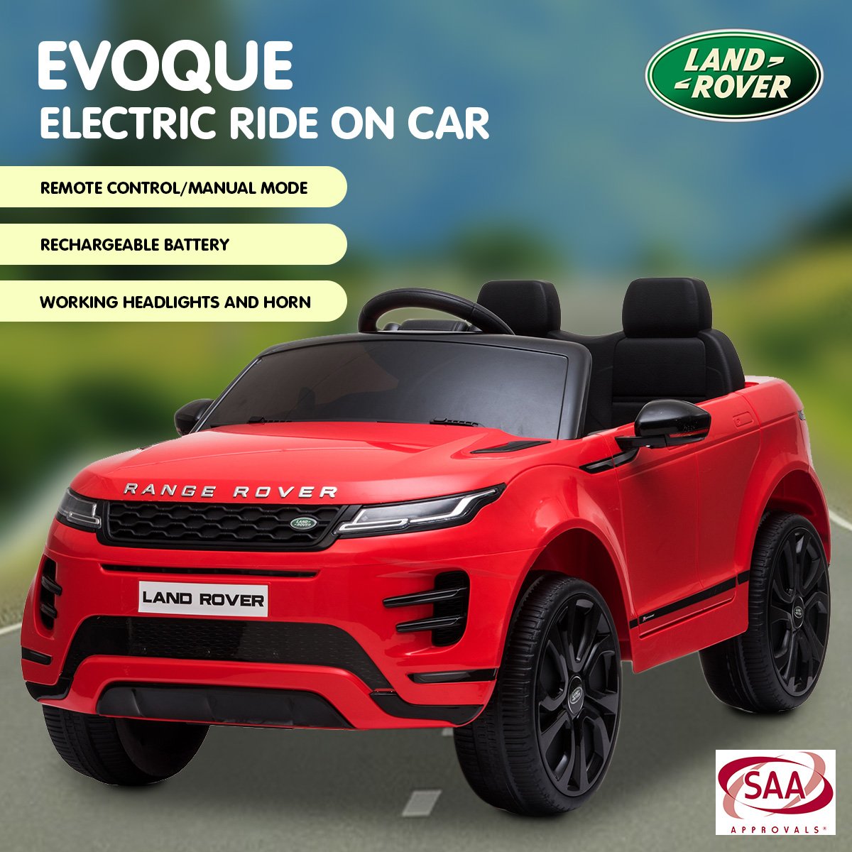 Licensed Kids Electric Ride On Car Remote Control - Red
