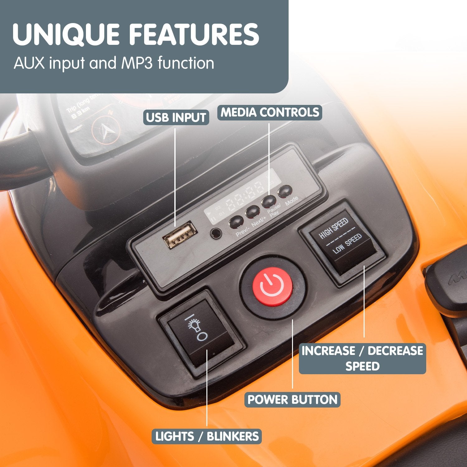 MCL35 McLaren Electric Ride On Car - Orange
