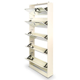 Mirrored Shoe Storage Cabinet Organizer - 63 x 17 x 170cm