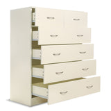 Tallboy Dresser 6 Chest of Drawers Storage Cabinet 85 x 39.5 x 105cm