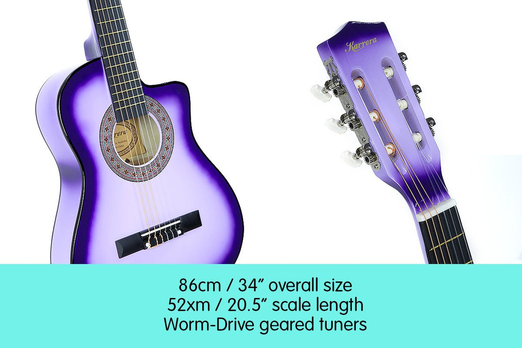 Childrens Acoustic Guitar Kids - Purple