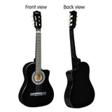 38in Cutaway Acoustic Guitar with guitar bag - Black