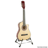 38in Cutaway Acoustic Guitar with guitar bag - Natural