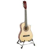 38in Cutaway Acoustic Guitar with guitar bag - Natural