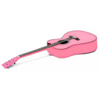 38in Cutaway Acoustic Guitar with guitar bag - Pink