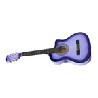 38in Pro Cutaway Acoustic Guitar with guitar bag - Purple Burst