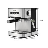 Pronti 1.6L Automatic Coffee Espresso Machine with Steam Frother