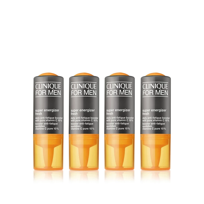 Clinique Moisturizer for Men Fresh Daily Anti-Fatigue Booster with Pure Vitamin C 10% (4 Pack)