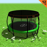 Kahuna Trampoline 12 ft with Roof-Green