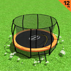Trampoline Kahuna 12 ft Round Outdoor Kids with Safety Enclosure Net