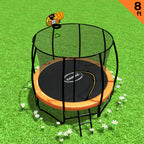 Kahuna Trampoline 8ft with Basketball Set - Orange