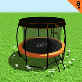 Kahuna Trampoline 8 ft with  Roof - Orange