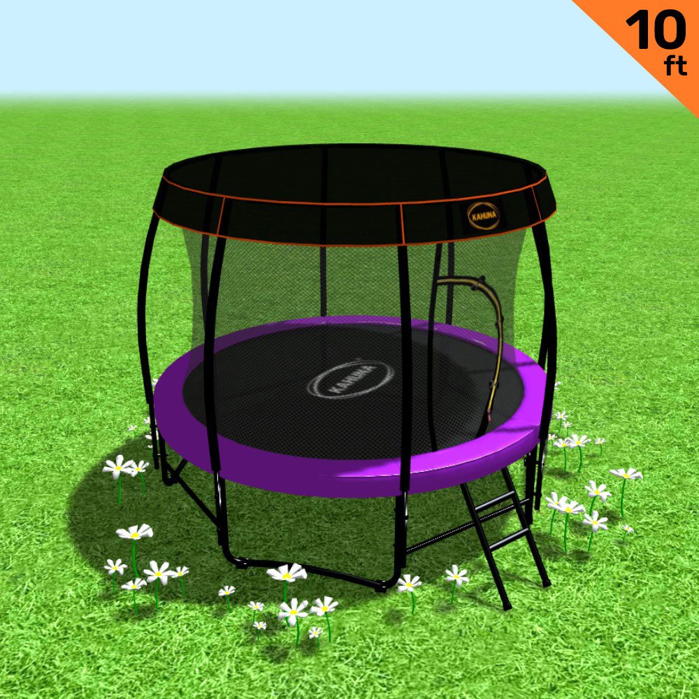 Kahuna Trampoline 10 ft with  Roof - Purple