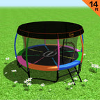 Kahuna Trampoline 14 ft with  Roof - Rainbow