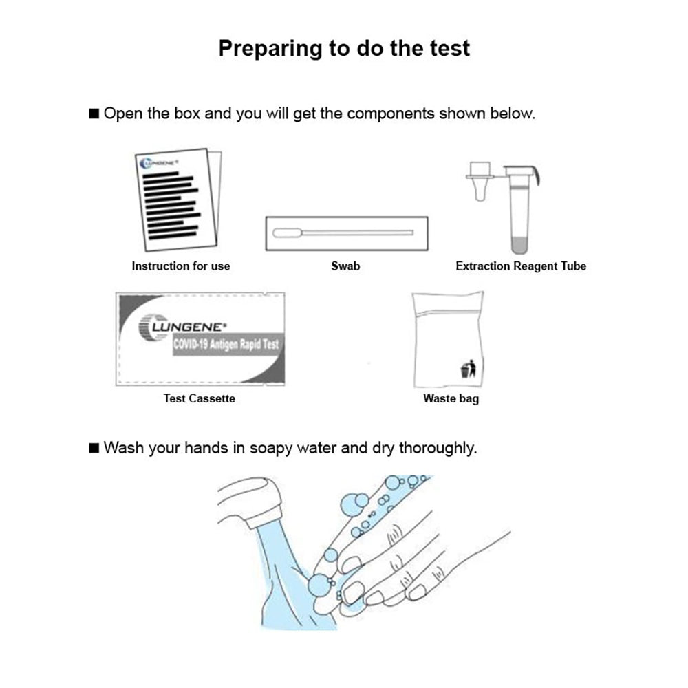Clungene COVID-19 Rapid Antigen Nasal Swab Self Test - 5 Pack
