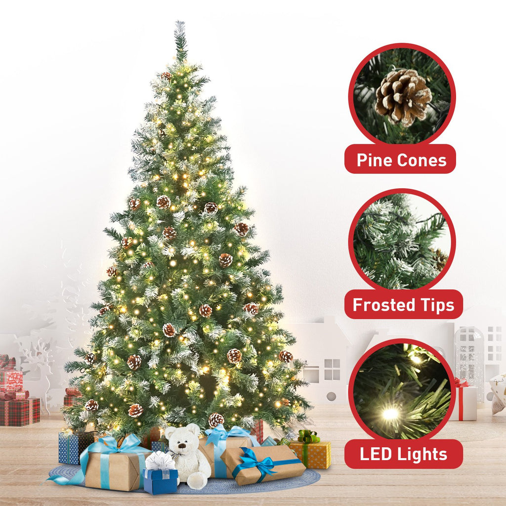 Christabelle 1.8m Pre Lit LED Christmas Tree with Pine Cones