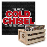 Crosley Record Storage Crate & Cold Chisel The Best Of Cold Chisel - Double Vinyl Album Bundle
