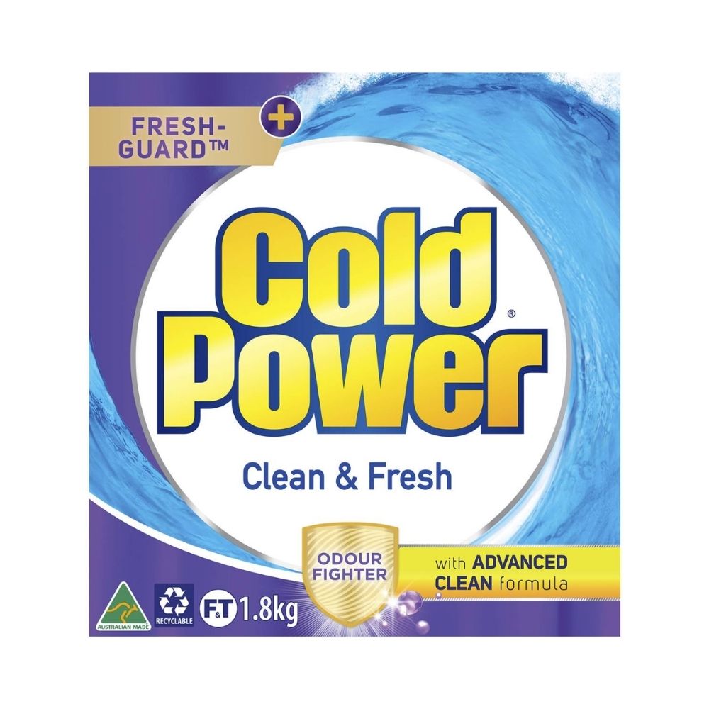 Cold Power Clean & Fresh Laundry Detergent With Odour Fighter 1.8kg