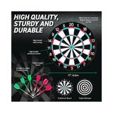 Double Sided Dartboard and Target Game With Darts - 28.5cm