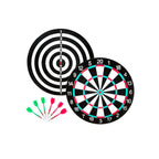 Double Sided Dartboard and Target Game With Darts - 28.5cm