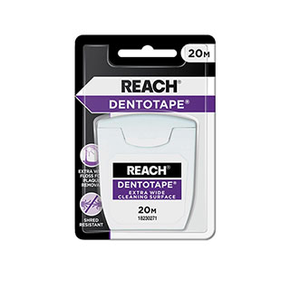 3 Pack x Reach: Dentotape Extra Wide Wax Coated Cleaning Surface (20m)