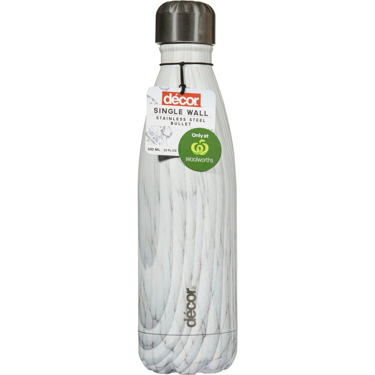 Decor Stainless Steel Bullet Drink Bottle 680ml - Single Wall