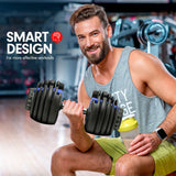 2x 24kg Powertrain Adjustable Dumbbell Home Gym Set