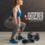 48kg Powertrain Adjustable Dumbbell Home Gym Set Gold