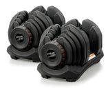 2x 40kg Powertrain Adjustable Dumbbells Home Gym Set