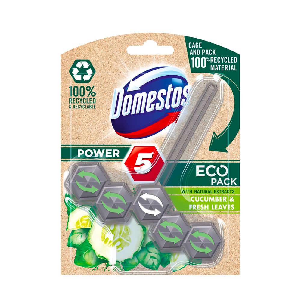 3 Pack x Domestos Eco Rimblock - Cucumber & Fresh Leaves